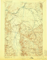 1895 Map of Three Forks, 1920 Print