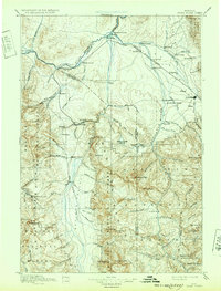 1895 Map of Three Forks, 1932 Print
