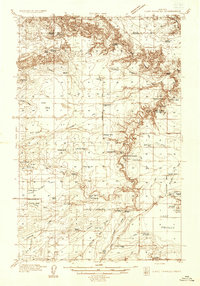 1934 Map of Valier, MT
