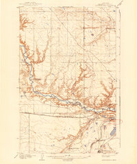 1904 Map of Hill County, MT, 1941 Print