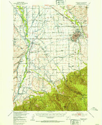 preview thumbnail of historical topo map of Bozeman, MT in 1953