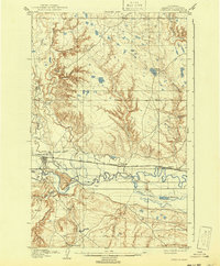 1904 Map of Chinook, 1941 Print