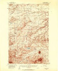 preview thumbnail of historical topo map of Blaine County, MT in 1956