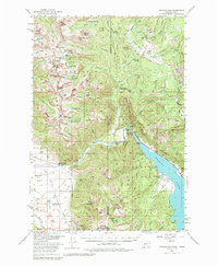 Download a high-resolution, GPS-compatible USGS topo map for Hebgen Dam, MT (1985 edition)