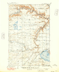 1937 Map of Valier, MT, 1949 Print