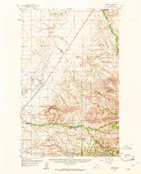 1959 Map of Azure, MT, 1961 Print