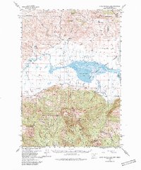 1950 Map of Lower Red Rock Lake, 1980 Print