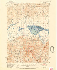 1950 Map of Lower Red Rock Lake, 1954 Print