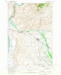 Download a high-resolution, GPS-compatible USGS topo map for Manhattan, MT (1966 edition)