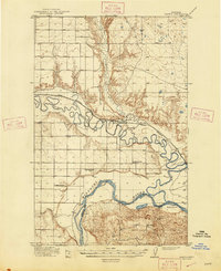 1916 Map of Nashua, MT, 1947 Print