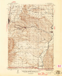 preview thumbnail of historical topo map of Red Lodge, MT in 1944