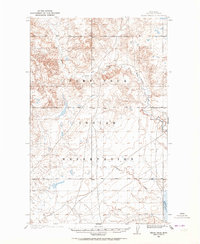 1909 Map of Roosevelt County, MT, 1964 Print