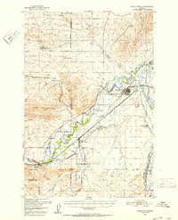 1950 Map of Three Forks, MT, 1953 Print