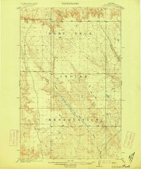 preview thumbnail of historical topo map of Roosevelt County, MT in 1915