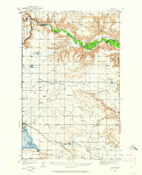 1934 Map of Valier, 1962 Print
