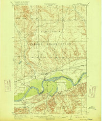 preview thumbnail of historical topo map of Wolf Point, MT in 1916