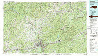 Download a high-resolution, GPS-compatible USGS topo map for Asheville, NC (1985 edition)