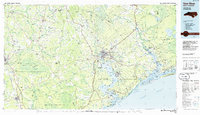 preview thumbnail of historical topo map of Onslow County, NC in 1986