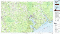 preview thumbnail of historical topo map of Onslow County, NC in 1991