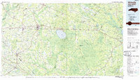 preview thumbnail of historical topo map of Whiteville, NC in 1986