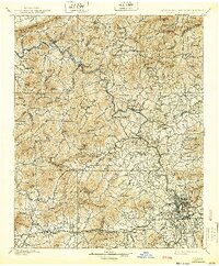 1901 Map of Asheville, 1939 Print