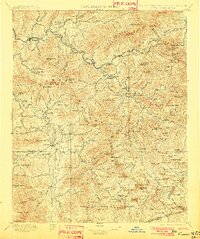 1897 Map of Cowee, 1902 Print