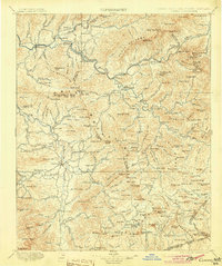 1897 Map of Cowee, 1904 Print