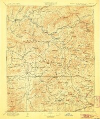 1897 Map of Cowee, 1905 Print