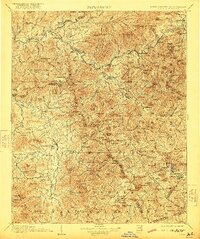 1907 Map of Cowee, 1921 Print