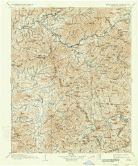 1907 Map of Cowee, 1934 Print