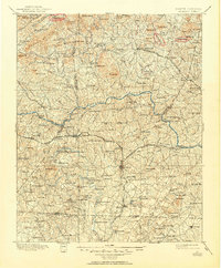 1895 Map of Hickory, 1950 Print