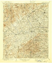 1905 Map of Morganton, 1941 Print