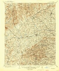 1905 Map of Morganton, 1945 Print