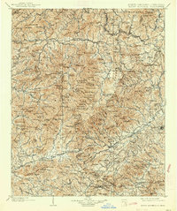 1902 Map of Mount Mitchell, 1937 Print