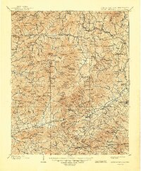 1902 Map of Mount Mitchell, 1948 Print