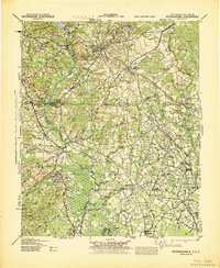 1942 Map of Rockingham, 1944 Print