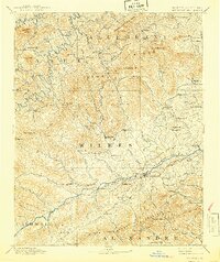 1891 Map of Wilkesboro, 1940 Print