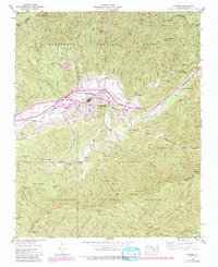 1938 Map of Andrews, NC, 1991 Print