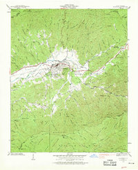 1938 Map of Andrews, NC, 1969 Print