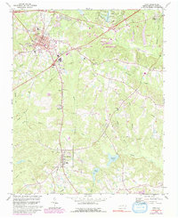Download a high-resolution, GPS-compatible USGS topo map for Apex, NC (1992 edition)