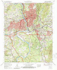 preview thumbnail of historical topo map of Asheville, NC in 1961