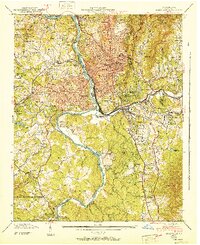 Download a high-resolution, GPS-compatible USGS topo map for Asheville, NC (1951 edition)