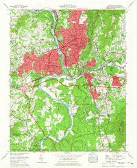 Download a high-resolution, GPS-compatible USGS topo map for Asheville, NC (1965 edition)
