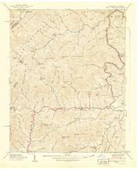 preview thumbnail of historical topo map of Yancey County, NC in 1939