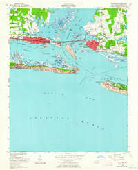 1949 Map of Morehead City, NC, 1964 Print