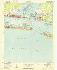 1951 Map of Beaufort, NC