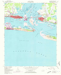 1949 Map of Beaufort, NC, 1973 Print