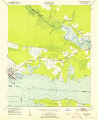 1951 Map of Belhaven, NC, 1953 Print