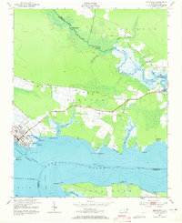 1951 Map of Belhaven, NC, 1972 Print