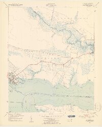 1951 Map of Belhaven, NC, 1953 Print